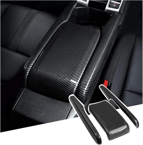 Ruiya Accesorios de fibra de carbono para Honda Civic de 10ª generación, diseño de fibra de carbono, funda para reposabrazos Honda Civic 10ª
