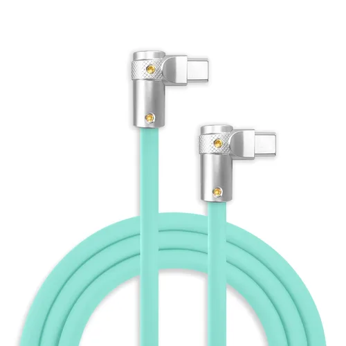 Miniatura 25 de chubbycable FlexElbow - Cable de carga rápida de 90 grados y 240 W, cable USB C en ángulo recto, cable de carga de silicona compatible con iPhone