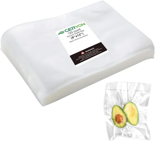 GERYON Bolsas selladoras al vacío, 120 bolsas de sellado de alimentos precortadas de 8 x 12 pulgadas para Geryon y otras máquinas selladoras al vacío
