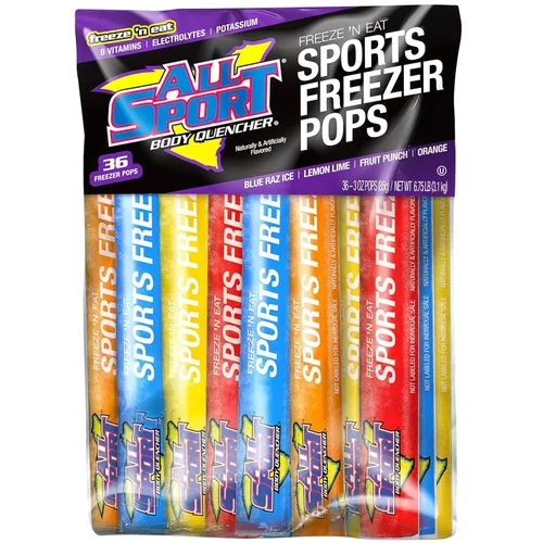Miniatura 4 de All Sport Zero All Sport Hydration Freezer Pops, 36 CT (paquete variado sin azúcar), 36 unidades (paquete de 1)