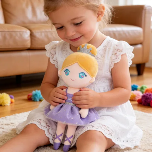 Miniatura 8 de Gloveleya Muñeca bebé niña regalo bailarina felpa suave muñeca púrpura claro Ballet Púrpura01