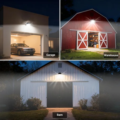 Miniatura 7 de Luz LED de granero del anochecer al amanecer con fotocélula, 55 W, 7500 lúmenes, 5000 K, incandescente de 500 W, reemplazo HID de 200 W, luz de Luz