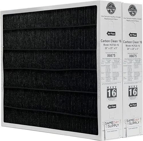 Miniatura 9 de Lennox Healthy Climate X6675 - Paquete de filtros MERV 16 de 20 x 25 x 5 con filtro de suministro para el mismo día (5 unidades)