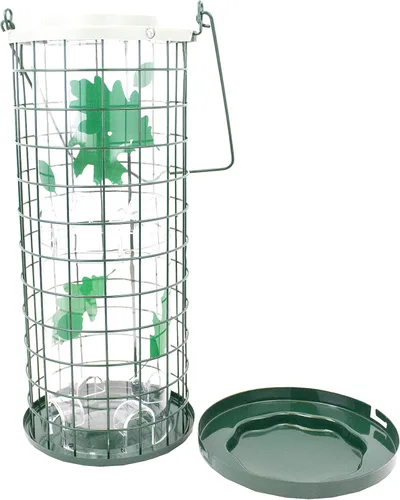 Miniatura 8 de Perky-Pet Comedero para pájaros de ardilla de 114G, a prueba de ardillas, para exteriores, decoración de jardín al aire libre Verde