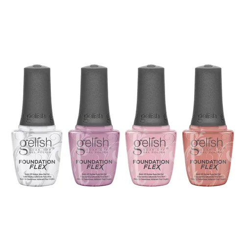 Miniatura 8 de Gelish Foundation Flex – Capa base flexible para uñas, relleno de estrías y protección perfecta, kit de esmalte de uñas de gel de base de goma