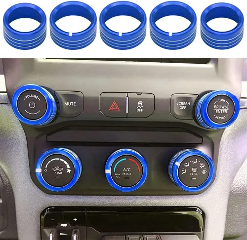 Miniatura 11 de Cubierta de perilla de radio de CA compatible con Dodge Ram 2019 2020 2021 aire acondicionado control de clima automático, interruptor