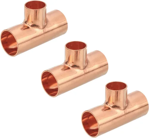 Miniatura 14 de uxcell Conector de montaje de tubería de presión de cobre de 5/8 pulgadas x 1/4 pulgadas X 5/8 pulgadas x 5/8 pulgadas para suministro de plomería