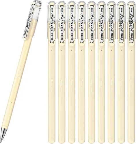 Miniatura 27 de Pentel Mattehop - Cartera con rodillo de gel de 0.039 in, 7 piezas, colores originales Surtido