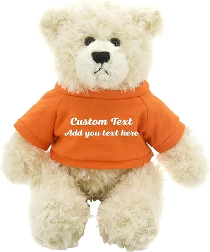 Miniatura 13 de Oso de peluche personalizado Brandon crema de 12 pulgadas, osos de peluche personalizados, gran regalo para San Valentín, graduación, cumpleaños