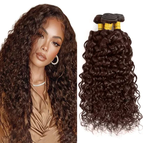 Miniatura 55 de Color 30 paquetes de cabello humano marrón onda del cuerpo paquetes 8 10 12 pulgadas brasileño virgen Remy extensiones de cabello humano doble trama