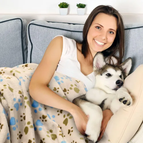 Miniatura 5 de Rezutan Mantas para Perros Grandes, Mantas de Franela para Perros y Gatos Lavables, Suave Manta para Mascotas y Funda para Jaula de Perro, Lindo