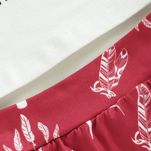 Miniatura 5 de Mandizy Ropa para bebé recién nacida, ropa de verano con estampado de vaquera occidental, camiseta de manga corta, pantalones cortos con diadema, 3