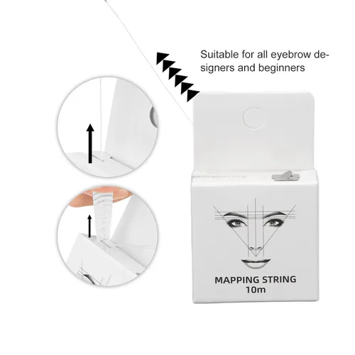 Miniatura 3 de Kit de cuerda de mapeo de cejas de alta calidad para microblading, 49.2 ft por caja aplicable para todos los diseñadores, logra cejas simétricas 3D