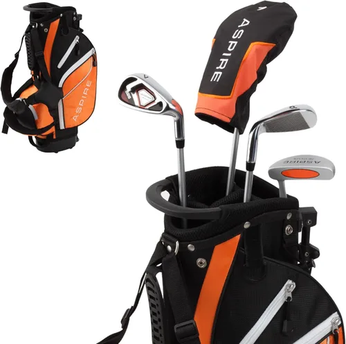 Miniatura 12 de Aspire Junior Plus - Juego completo de palos de golf para niños, niños de 5 años, para niños y niñas, mano derecha, bolsa de golf para niñas reales