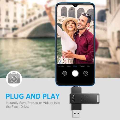 Miniatura 7 de 【Plug-Play】 iDiskk - Unidad flash SSD de alta velocidad de 256 GB de 1000 MB/S para iPhone 17/16/15/Plus/Pro/Pro Max, USB C iPad, MacBook