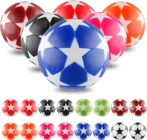 BQSPT - Pelotas de futbolín de 1.28 pulgadas (1.260 in), pelotas de fútbol de repuesto, 16 unidades, futbolín multicolor, oficial, mini pelota de
