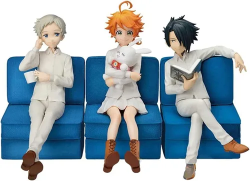 Miniatura 7 de KPOP Figura de anime, figura Ray-Norman-Emma figura de anime figuras lindas de acción de dibujos animados figuras de escritorio