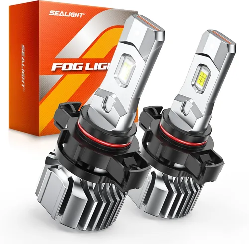 Miniatura 20 de SEALIGHT H16 H8 H11 Bombillas LED antiniebla, 18000LM 800% de brillo 6500K Blanco frío, Bombilla antiniebla con anillo ajustable de 360°, 60000