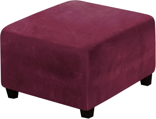 Miniatura 45 de H.Versailtex. - Funda de terciopelo elástico ajustable, rectangular, para taburete o caja de almacenamiento,1 pieza, elástica, ajustable