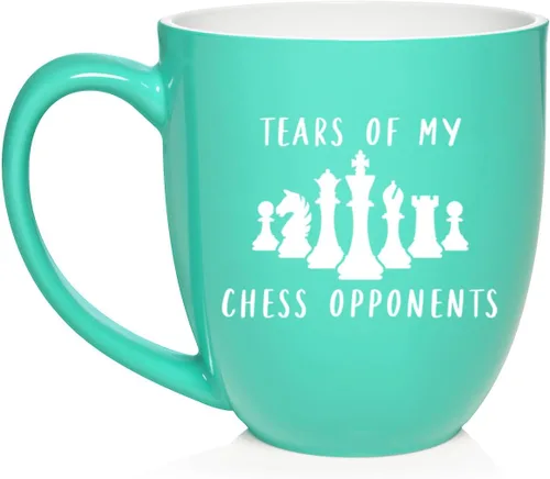 Miniatura 9 de Daylor Taza de café de cerámica con diseño de los oponentes de las lágrimas de mi ajedrez, regalo para ella, él, amigo, compañero de trabajo