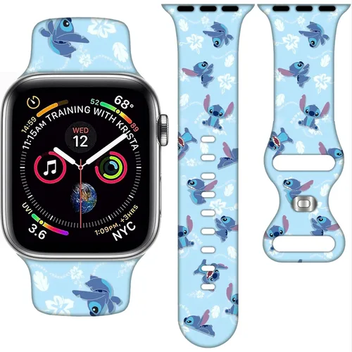 Miniatura 16 de Correa de silicona de dibujos animados compatible con Apple Watch de 1.496/1.575/1.614/1.654/1.732 pulgadas, bonitas correas de repuesto para Apple