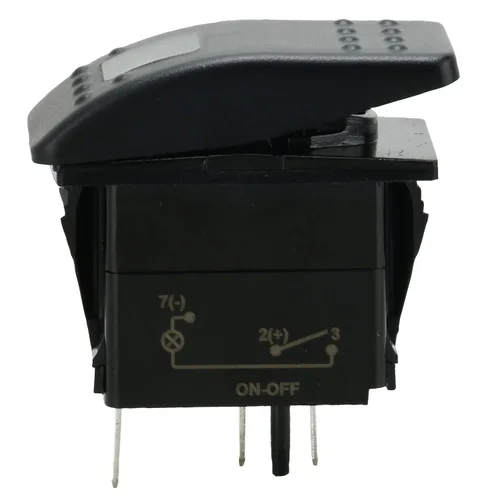 Miniatura 6 de Amarine Made 12v 20 Amp Impermeable LED On/Off Boat Marine SPST 3P Interruptor basculante con luz (verde)