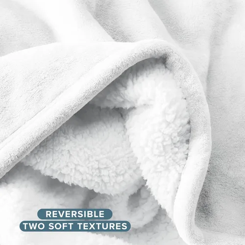 Miniatura 5 de Manta de forro polar de sherpa Bare Home - Tamaño para Lanzar/Viajar - Manta para cama, sofá y sofá cama - Cálida y ligera - Esponjosa y suave