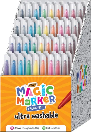 BIC - Primer marcador mágico para niños, varios colores, 96 unidades.