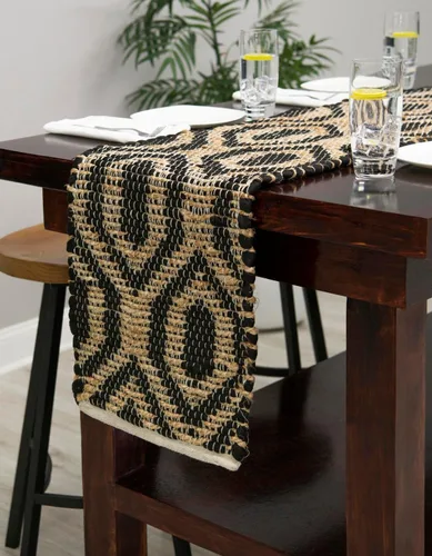 Miniatura 20 de Unique Loom Chindi Jute Collection - Alfombra rectangular de 7 pies 1 pulgada x 10 pies, color blanco y natural blanco (White/Natural)