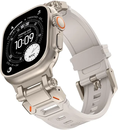 Miniatura 15 de KADES Correa deportiva resistente de TPU para Apple Watch Ultra 3/2/1 de 1.929 in, conectores metálicos para Apple Watch Series 11/10/SE3 de 1.81