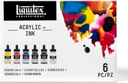 Liquitex Tinta acrílica profesional, 1 oz (1.0 fl oz), juego de colores esenciales, juego de 6 Esencial - Juego de 6