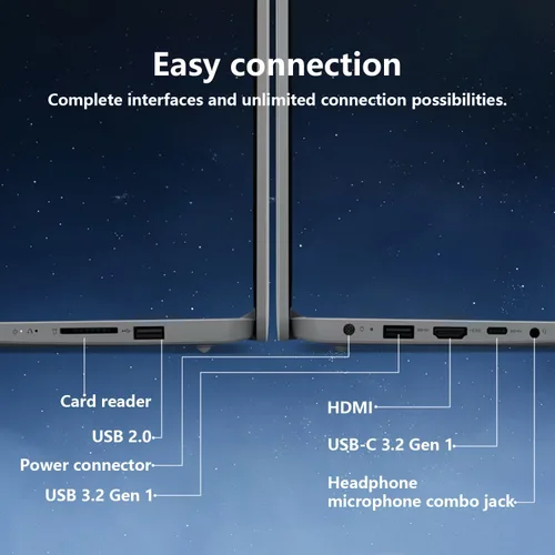 Miniatura 7 de Lenovo IdeaPad 1 Everyday Laptop con pantalla HD de 14 pulgadas, 8 GB de RAM, 384 GB de almacenamiento (128 GB eMMC + 256 GB PCIe), 1 año Office 365
