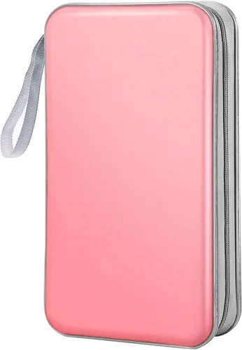 Miniatura 17 de Funda Cartera para CD, capacidad para 80 DVD VCD medios Blu-ray, estuche cartera soporte organizador de almacenamiento (verde oscuro)