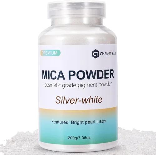 Miniatura 20 de CHANGTIKEJI Polvo de Mica ，100 Colores - 10g/Botella de Pigmento Natural para Resina Epóxica，Brillo de Labios，Sombra de Ojos,Ambientadores