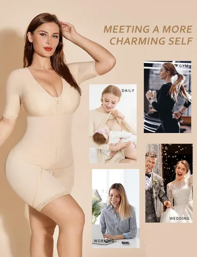 Miniatura 5 de SHAPSHE Moldeador de cuerpo para mujer, entrenador de cintura de cuerpo completo, ropa de compresión colombiana posoperatoria, faja para mujer
