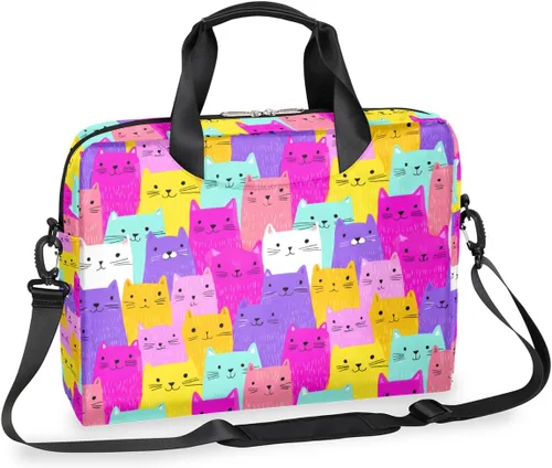 Miniatura 16 de Bonita bolsa de hombro para computadora portátil para mujeres y hombres, bolsa para computadora portátil, funda para laptop, maletín de transporte