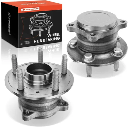 A-Premium 2 rodamientos de rueda trasera y conjunto de cubo con 5 lengüetas compatibles con Chevrolet Cruze 2016 2017 2018 2019