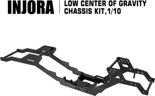 Miniatura 6 de INJORA Kit de chasis de distancia entre ejes de 313/12.756 in Viga de marco de fibra de carbono LCG para 1/10 RC Crawler TRX4 piezas de actualización