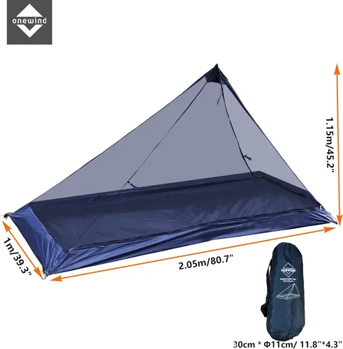 Miniatura 7 de onewind Refugio solitario, poncho de refugio ultraligero Ripstop de silnylon con revestimiento de poliuretano de silicona, tienda de campaña