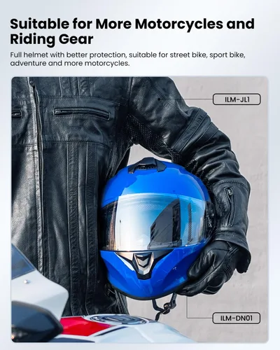 Miniatura 5 de ILM Casco de Motocicleta de Cara Completa para Calle con Rejillas de Ventilación Ampliadas, Visera de Repuesto Gratis para Hombres y Mujeres