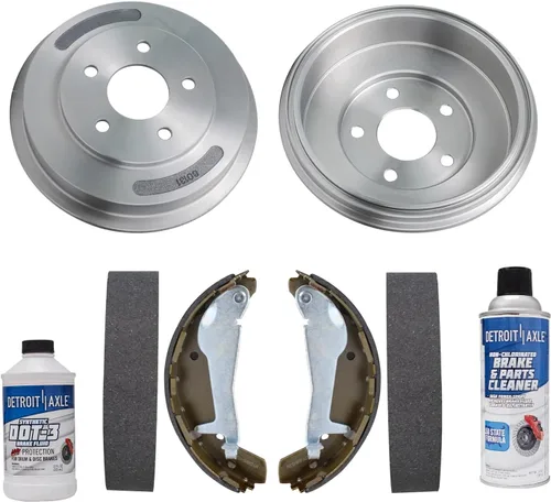 Miniatura 26 de Detroit Axle - Kit de frenos TRASEROS para Dodge Ram 1500 1994-1999 Tambores de freno Zapatas de frenos semimetálicas 1995 1996 1997 1998 Repuesto