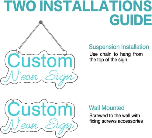 Miniatura 8 de Qzeuoucu Letrero de neón personalizado para decoración de pared, luces de neón grandes personalizadas para dormitorio, habitación de niños, bar