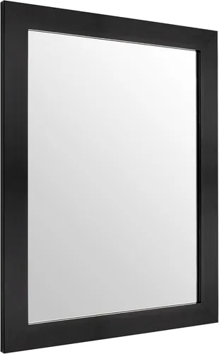 Ruomeng Espejo de pared rectangular decorativo de 12 x 16 pulgadas para entrada, dormitorio, sala de estar, color negro