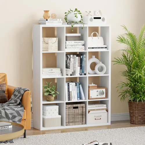 Miniatura 48 de VDNEND Organizador de Almacenamiento en Cubos Estantería, Estante Cúbico Decorativo de 11 pulgadas con Respaldo Abierto y Borde Engrosado, Marrón