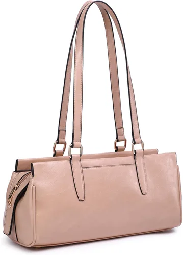 Miniatura 9 de Dasein Bolsos Hobo para mujer, de cuero vegano suave, con 3 compartimentos, múltiples bolsillos
