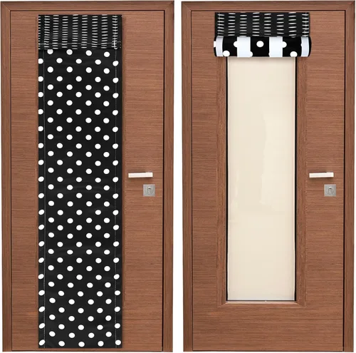 Miniatura 10 de Leinuosen 2 piezas cortinas cubiertas para puerta y ventana de aula, cortinas opacas de bloqueo para puertas de vidrio, cobertura de ventanas