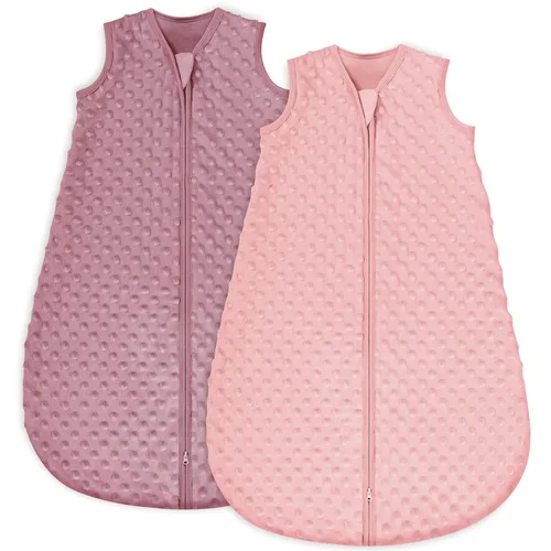Miniatura 14 de Yoofoss TOG 1.5 - Saco de dormir de forro polar para bebé de 18 a 24 meses con puntos de felpa, manta para bebé con cremallera de 2 vías, saco
