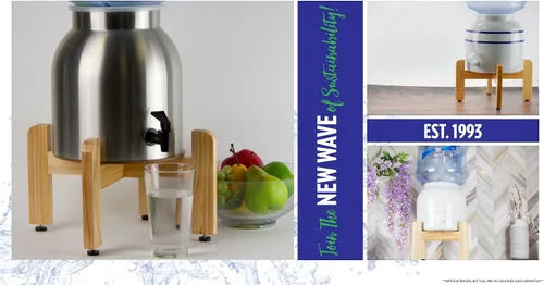 Miniatura 5 de New Wave Enviro Soporte de mostrador dispensador de agua, unidad única (contrasoporte)