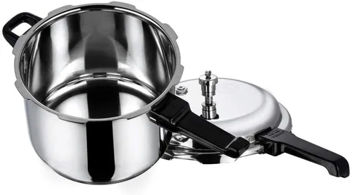 Miniatura 6 de Vinod Olla a presión de acero inoxidable, tapa exterior, 7 litros, cocina base de inducción, olla a presión india, fondo sándwich, mejor utilizada