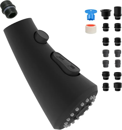 Miniatura 16 de Cabezal de Repuesto para Grifo de Cocina de 4 Funciones, Cabezal Rociador Universal Extraíble para Fregadero de Cocina con 15 Adaptadores Compatible